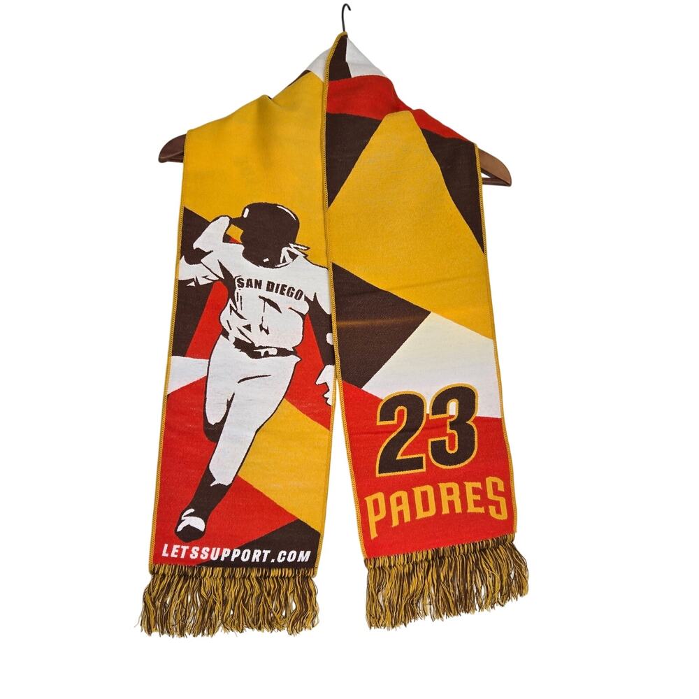 SD Padres Opening Commemorative Scarf Featuring Tatis Jr & Machado Brand New 55"